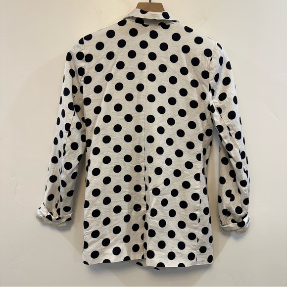 TOPSHOP Academia Lined Blazer Black Polka
Dots - Picture 8 of 11